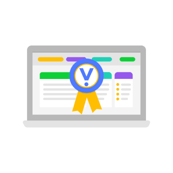 Graduate satisfaction icon showing 98% of Valar graduates are satisfied wittuh their experience